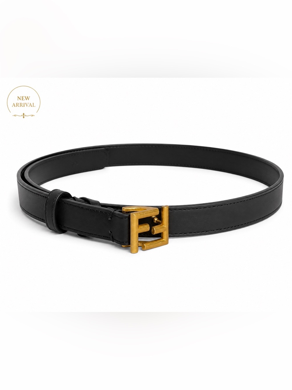 🖤 Women’s Black Leather Logo Belt 🖤
